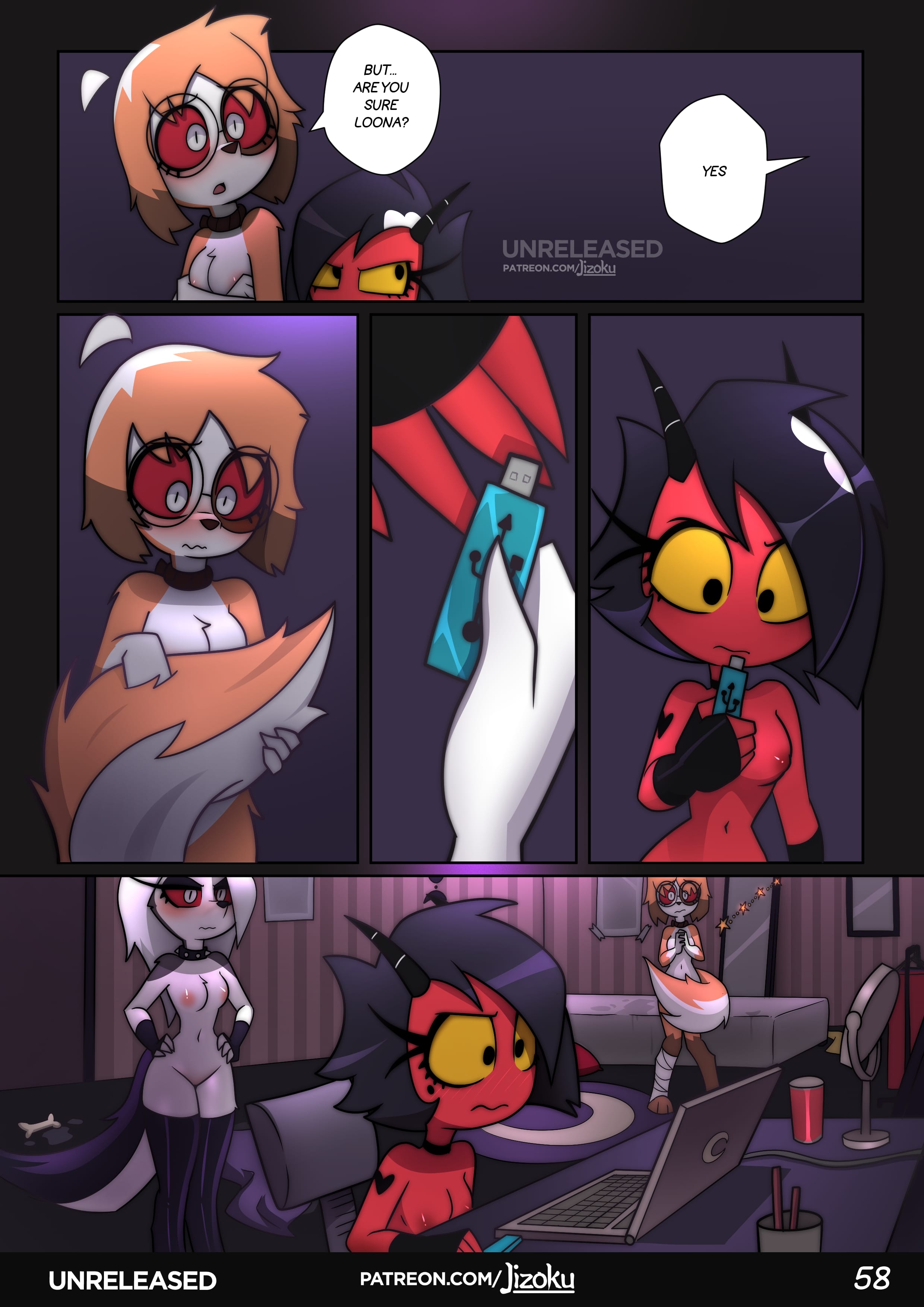 A Night With Loona (Helluva Boss) [Jizoku] Chapter 2 - Page 59