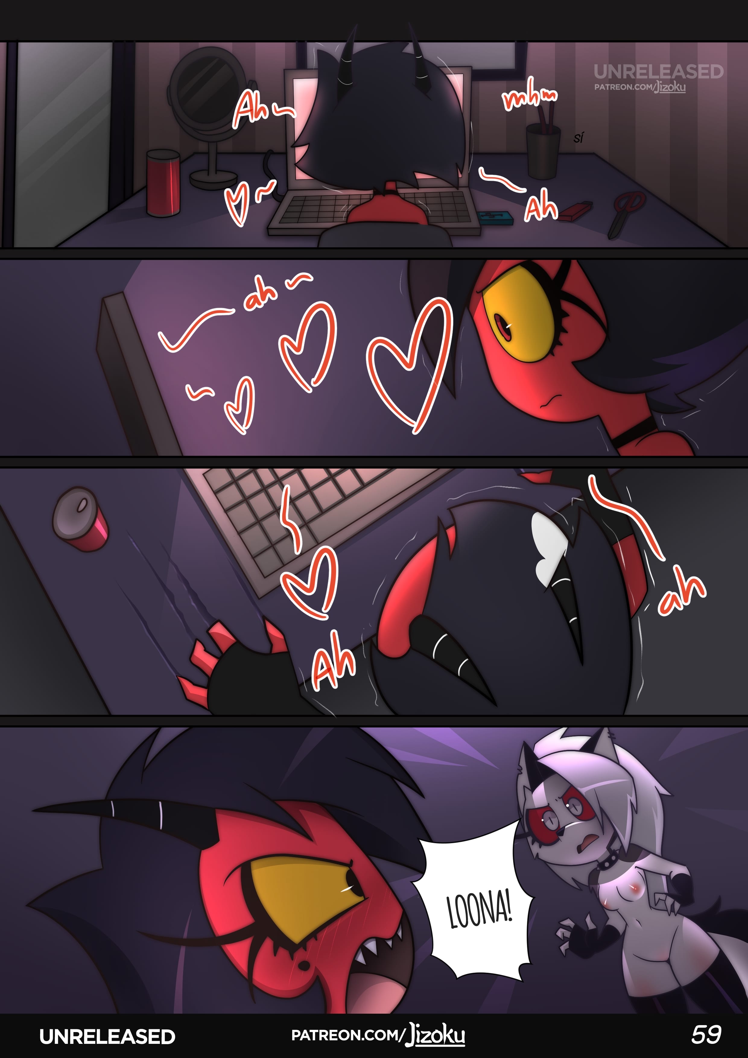 A Night With Loona (Helluva Boss) [Jizoku] Chapter 2 - Page 60
