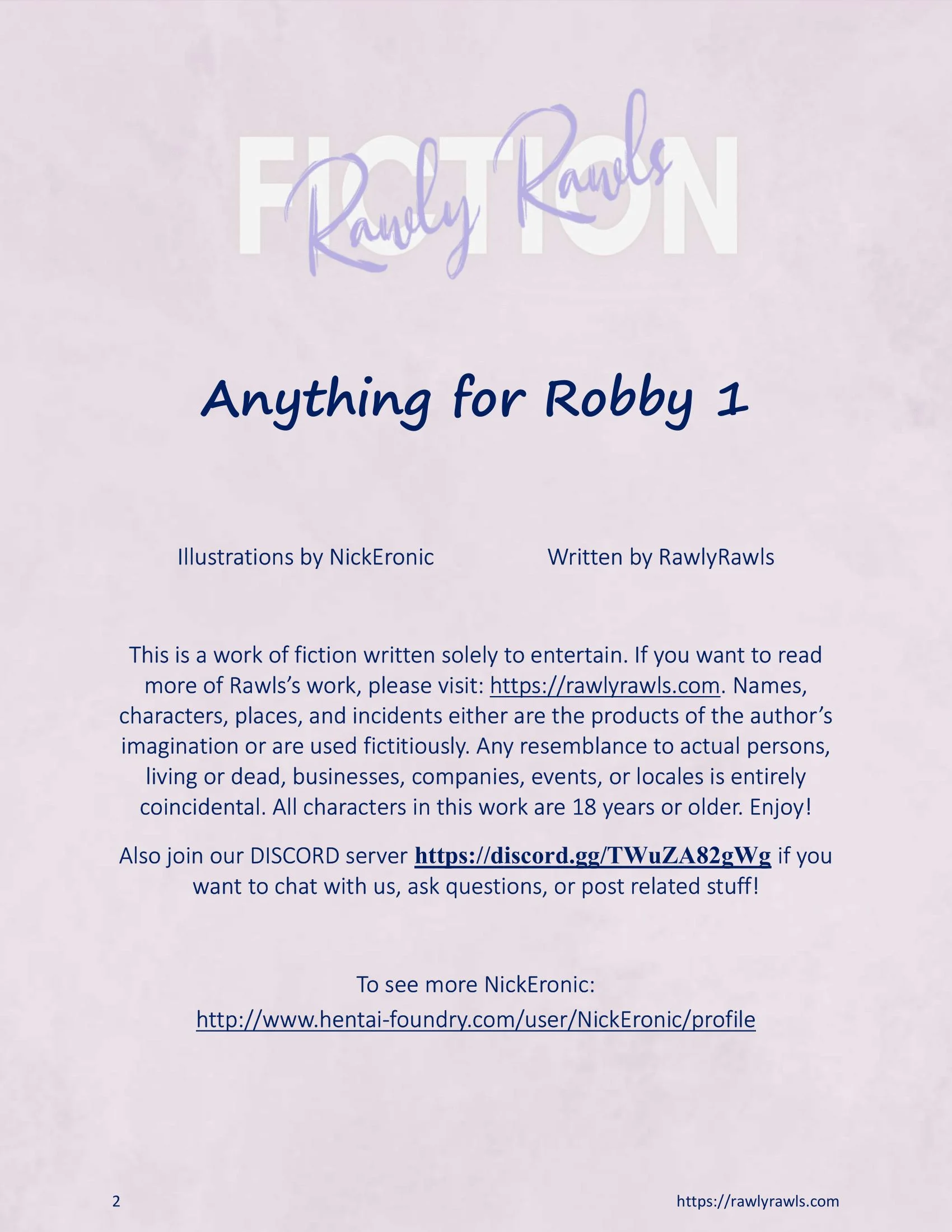 Anything For Robby [Nick Eronic , RawlyRawls] Chapter 1 - Page 2