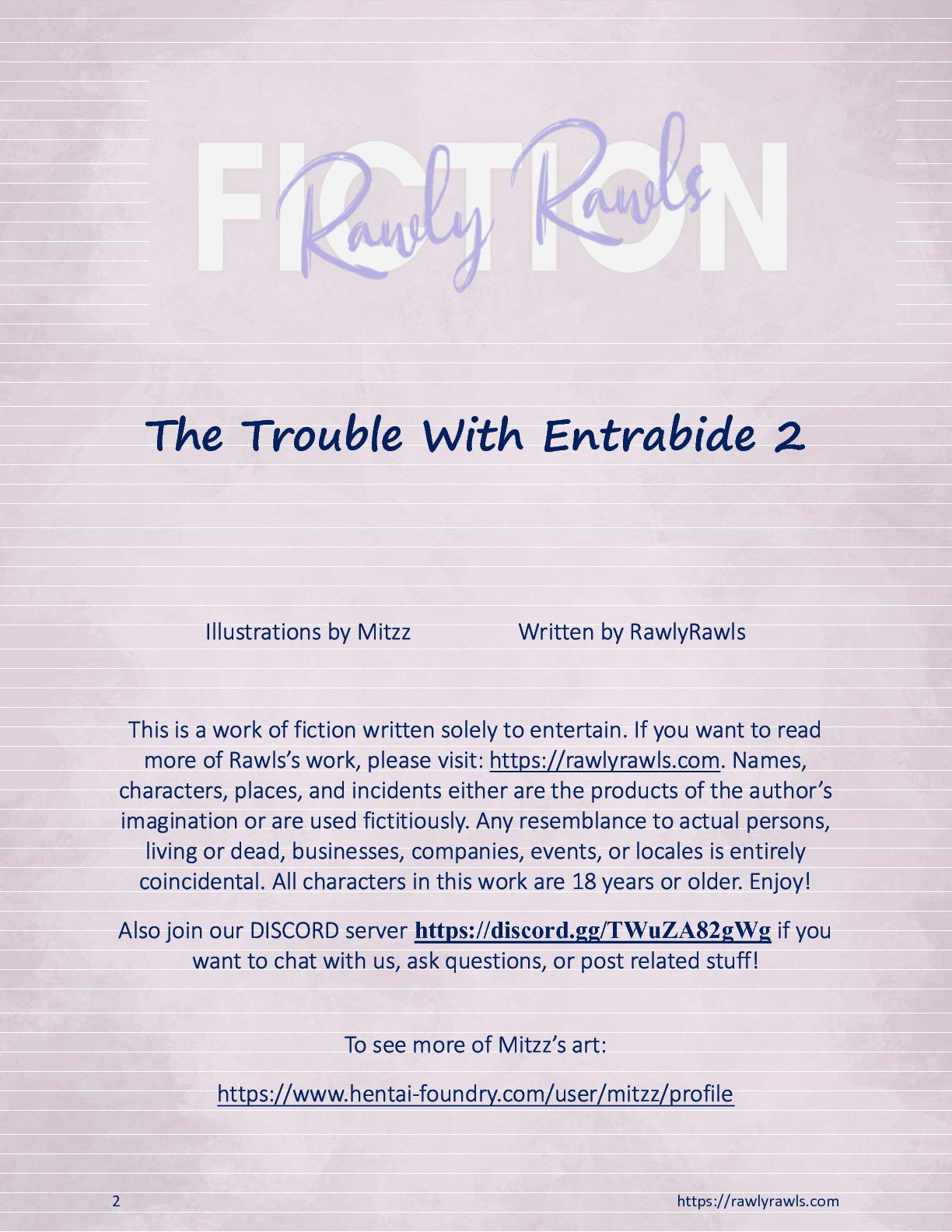 The Trouble With Entrabide [Mitzz , RawlyRawls] Chapter 2 - Page 2