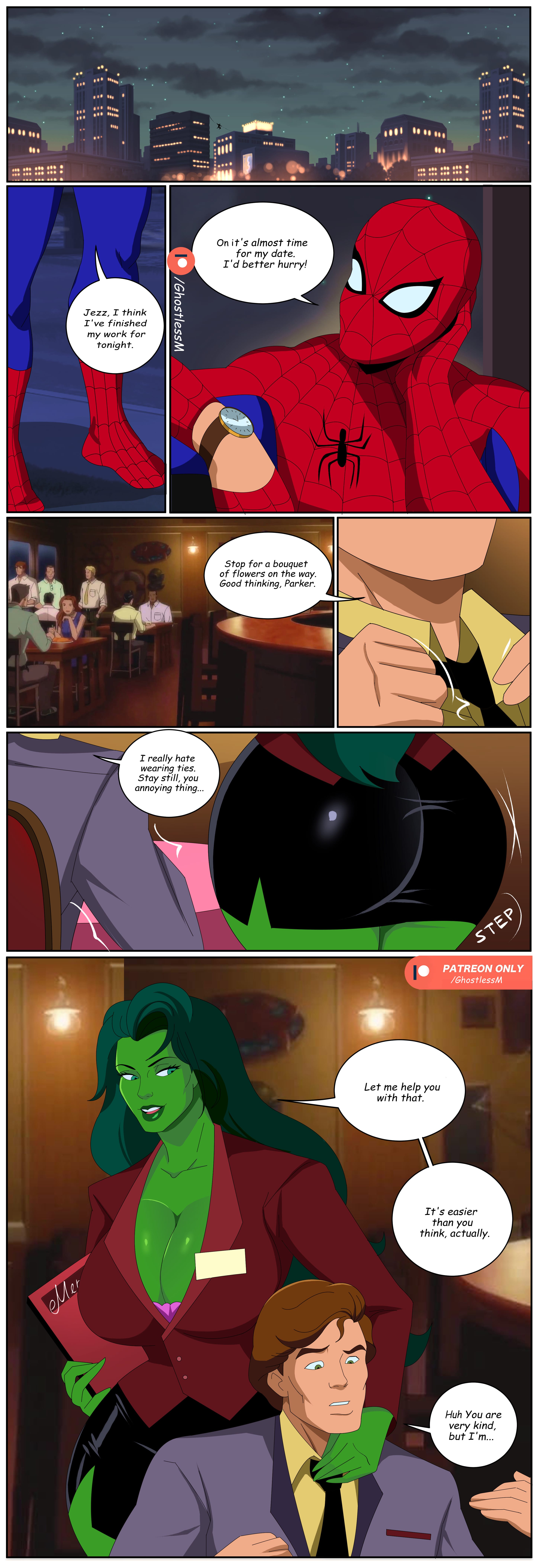 Hot Date (Spider-Man , Savage She-Hulk) [GhostlessM] Chapter 1 - Page 2