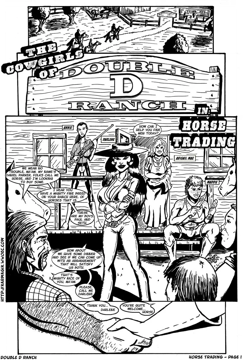 The Cowgirls Of The Double D Ranch [Karmagik] Horse Trading - Page 1
