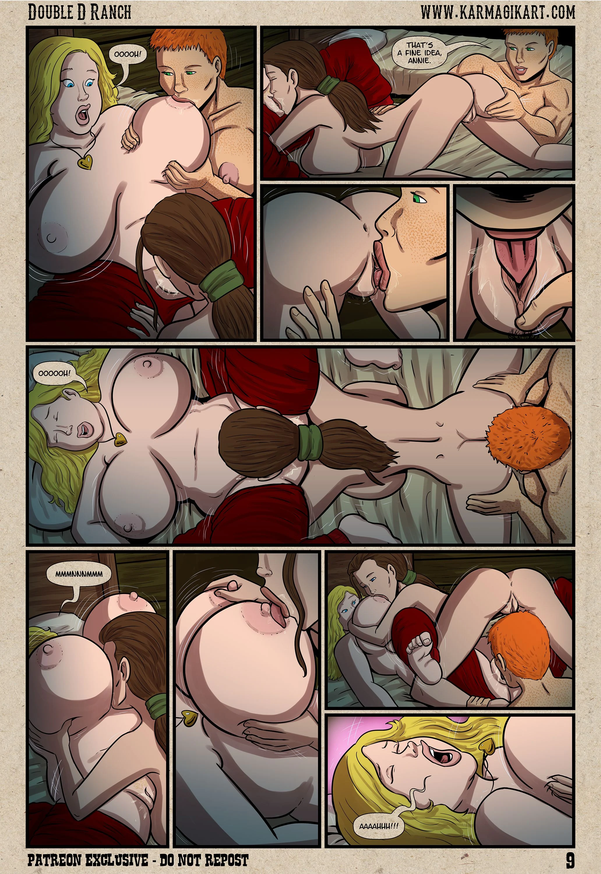 The Cowgirls Of The Double D Ranch [Karmagik] A Wet And Stormy Night - Page 12